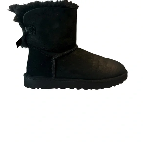 UGG - Mini Bailey Bow II - Black - Size 8 - Picture 3 of 8
